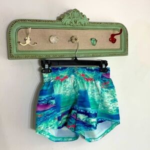 Champion ocean galaxy print running short size small women’s activewear